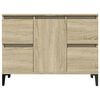 vidaXL Waschbeckenunterschrank Sonoma-Eiche 80x33x60 cm Holzwerkstoff