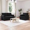 vidaXL Sofa 120cm 2 pcs Schwarz Metall