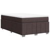vidaXL Boxspringbett mit Matratze Dunkelbraun 120x190 cm Stoff