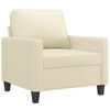 vidaXL Sessel Creme 60 cm Kunstleder