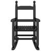 vidaXL Schaukelstuhl f&uuml;r Kinder 2 Stk. Schwarz Massivholz Pappel
