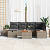 vidaXL Garten-Sofa-Set 7 pcs Grau 55 x 62 x 69 cm Poly Rattan