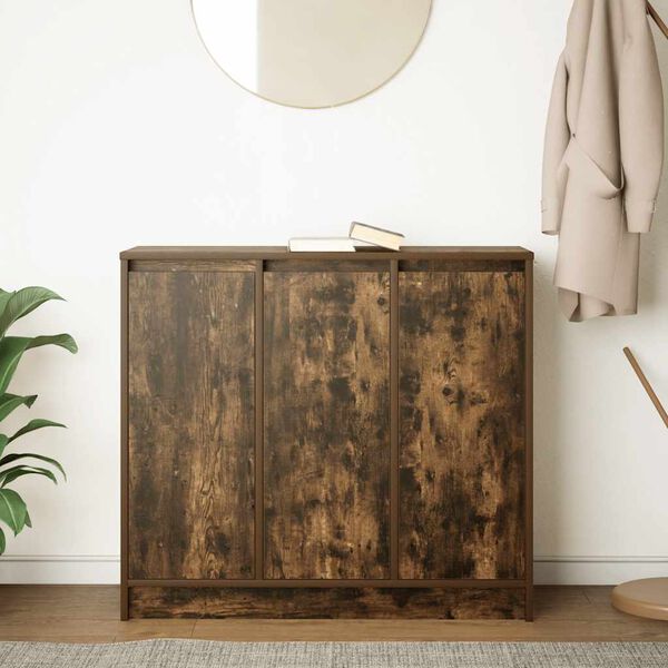 vidaXL Sideboard Räuchereiche 85x34x76 cm Holzwerkstoff