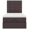 vidaXL Ottoman-Bett mit Matratze Dunkelbraun 80x200 cm Stoff