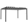 vidaXL Pergola mit Lamellendach 3x4 m Anthrazit Stoff und Aluminium