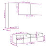 vidaXL 4-tlg. Wohnwand R&auml;uchereiche Holzwerkstoff