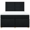 vidaXL Boxspringbett mit Matratze Schwarz 160x200 cm Stoff