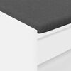 vidaXL Flurbank mit Kissen mit Regal mit Speicher Wei&szlig; 63 x 38 x 45 cm