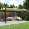 vidaXL Pergola mit Schiebedach Creme 395x292x230 cm