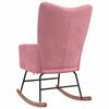 vidaXL Schaukelstuhl Samt Rosa