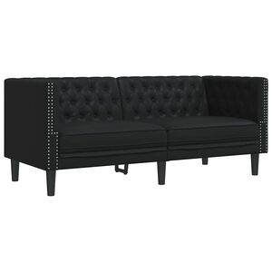 vidaXL Sofa Schwarz 174 x 74,5 x 70,5 cm PVC