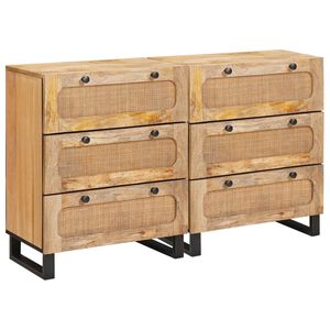 vidaXL Sideboard Braun Massivholz Mango