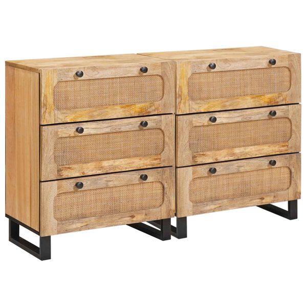 vidaXL Sideboard Braun Massivholz Mango