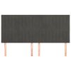 vidaXL Kopfteil Dunkelgrau 160 x 5 x 118/128 cm Samt