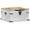 vidaXL Aufbewahrungsbox Wei&szlig; 78 x 78 x 45 cm Massives Kiefernholz