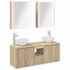 vidaXL Badezimmerschrank-Set 5 stk. Sonoma-Eiche Holzwerkstoff