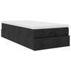 vidaXL Ottoman-Bett mit Matratze Schwarz 100x200 cm Stoff