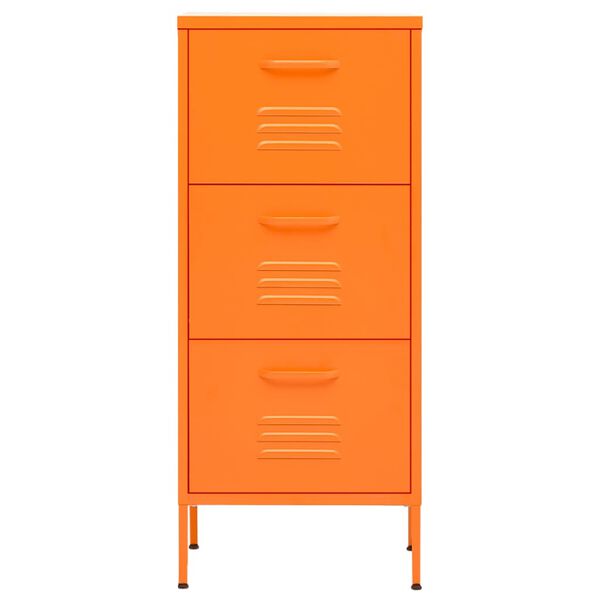 vidaXL Lagerschrank Orange 42,5x35x101,5 cm Stahl