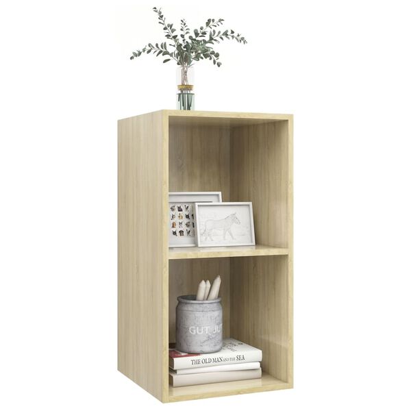 vidaXL TV-Wandschrank Sonoma-Eiche 37x37x72 cm Holzwerkstoff