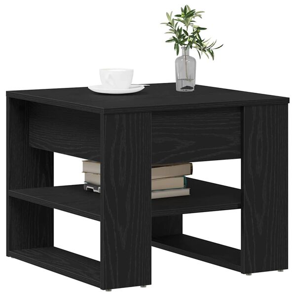 vidaXL Couchtisch Schwarz Eichen-Optik 55,5 x 55 x 45 cm Holzwerkstoff
