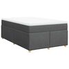 vidaXL Boxspringbett mit Matratze Dunkelgrau 120x190 cm Stoff