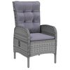 vidaXL 5-tlg. Garten-Essgruppe Poly Rattan Grau