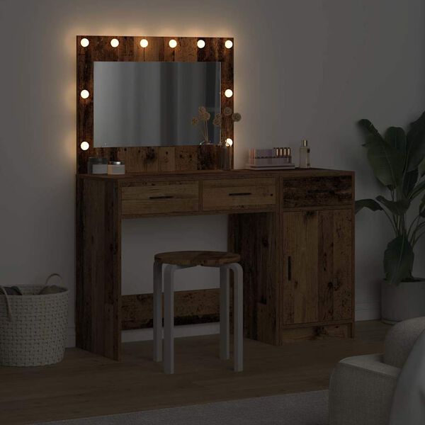 vidaXL Schminktisch mit T&uuml;r 2 pcs Braun 40 x 41 x 75 cm Holzwerkstoff