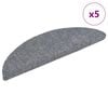vidaXL Stufenmatten Selbstklebend 5 Stk. 56x17x3 cm Hellgrau Halbrund