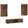vidaXL TV-Schrankset FLORIN 3 pcs Ger&auml;ucherte Eiche Holzwerkstoff