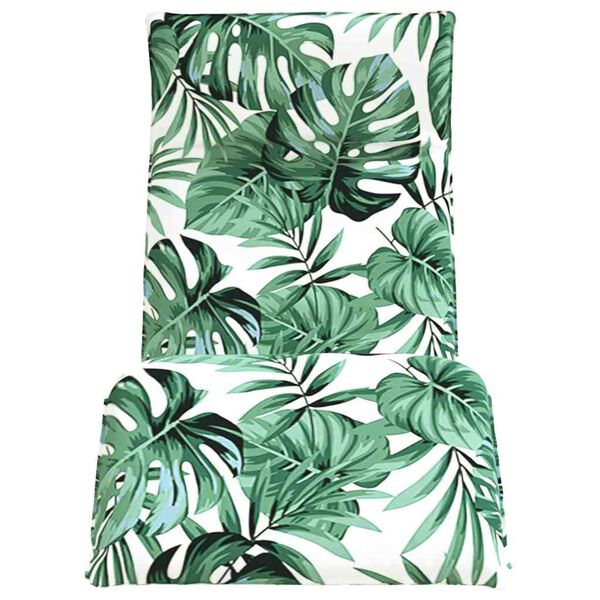 vidaXL Sonnenliege Klappbar Blattmuster 175x54x8,5 cm Oxford-Gewebe