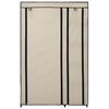 vidaXL Faltschrank Creme 110x45x175 cm Stoff