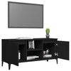 vidaXL TV-Schrank mit Metallbeinen Schwarz 103,5x35x50 cm