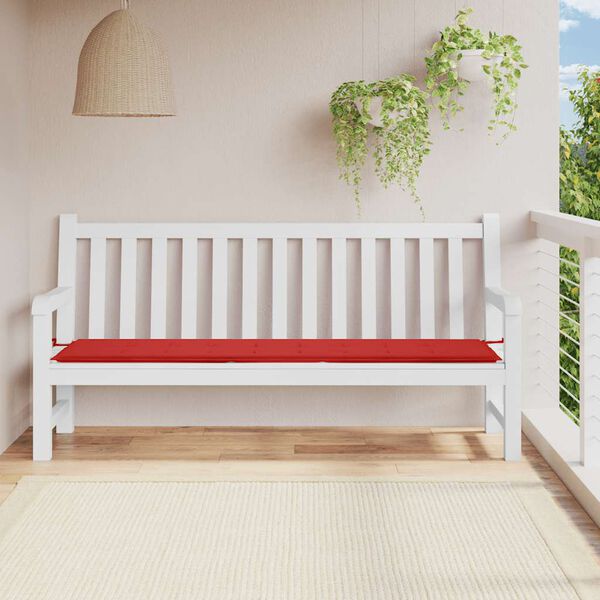 vidaXL Gartenbank-Auflage Rot 200x50x4 cm Oxford-Gewebe