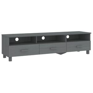 vidaXL TV-Schrank HAMAR Dunkelgrau 158x40x40 cm Massivholz Kiefer