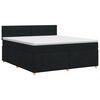 vidaXL Boxspringbett mit Matratze Schwarz 140 x 200 cm Stoff