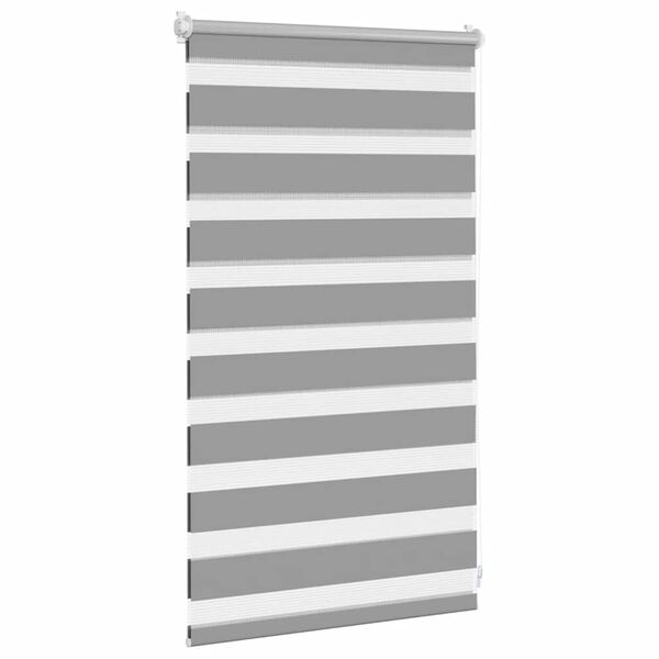 vidaXL Zebra-Rollo 50,9 x 100 cm, Stoffbreite 46,7 cm, grau