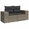 vidaXL Garten-Sofa-Set 10 pcs Grau Poly-Rattan