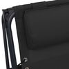 vidaXL Liegestuhl Klappbar Textilene Schwarz