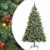 vidaXL K&uuml;nstlicher Weihnachtsbaum 300 LEDs Warmes Wei&szlig; PVC und Metall