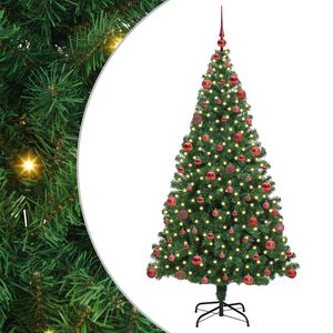 vidaXL K&uuml;nstlicher Weihnachtsbaum mit 300 LEDs mit St&auml;nder Gr&uuml;n 180 cm