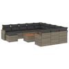 vidaXL Patio Sofa Set 11-Sitzer Grey
