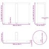 vidaXL Esstischbeine T-Form 2 Stk. Wei&szlig; 100x35x(72-73) cm Stahl