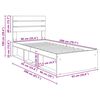 vidaXL Bettrahmen Sonoma-Eiche 90 x 200 cm Massives Kiefernholz