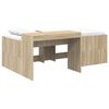 vidaXL Hochbett mit Schreibtisch f&uuml;r Kinder Sonoma-Eiche 98,5 x 200 cm