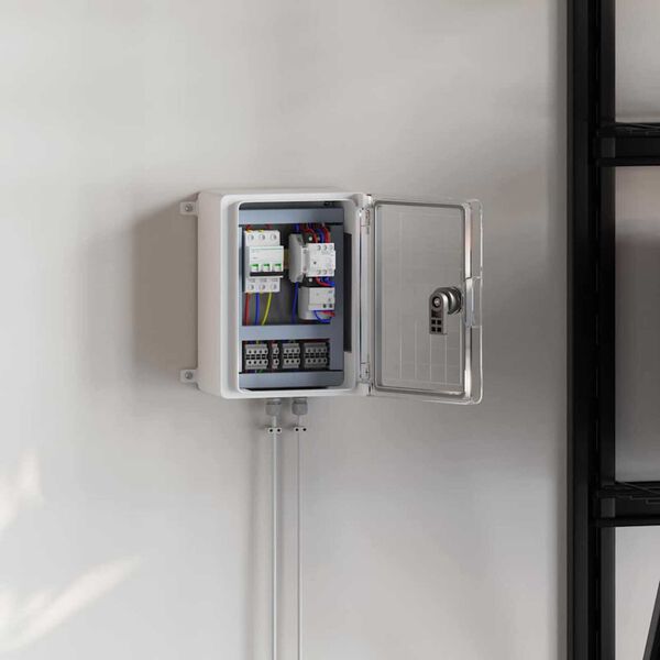 vidaXL Steuerungsschrank Grau 18 x 13 x 24 cm ABS Kunststoff