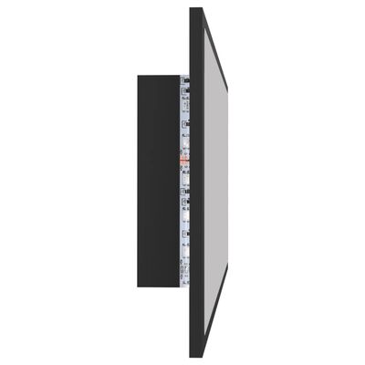 vidaXL LED-Badspiegel Grau 90x8,5x37 cm Acryl