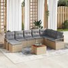 vidaXL Gartensofa-set 8 pcs Beige und Hellgrau Poly-Rattan
