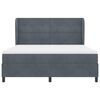 vidaXL Boxspringbett mit Matratze Dunkelgrau 200 x 180 cm Samt