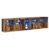 vidaXL LED-Sideboard Altholz 283 x 37 x 67 cm Holzwerkstoff