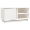 vidaXL TV-Schrank Wei&szlig; 80x35x40,5 cm Massivholz Kiefer